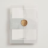 "The Forest" - Wedding Invitations in Jade by Elly - Assembled with Vellum Wrap and Wax Seal