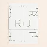 "Frame" - Wedding Invitations in Granite by Lori Wemple - Assembled