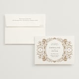 "charmed" - Wedding Invitations in Honey by Jen Owens - Invitation with Envelope