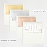 "Simply Modern" - Wedding Invitations in Jade by Something Noir - Envelope Liner Options