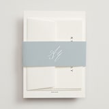 "Delicate" - Wedding Invitations in Obsidian by Jennifer Postorino - Assembled with Belly Band