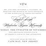 "Charming Go Lightly" - Wedding Invitations in Crisp Black by danielleb - Close-Up