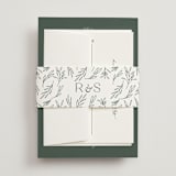 "Branchlet" - Wedding Invitations in Hunter by Sarah Brown - Assembled with Belly Band