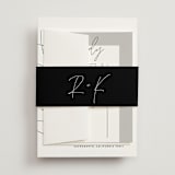 "printed" - Wedding Invitations in Onyx by JoAnn Jinks - Assembled with Belly Band