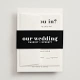 "Key Ingredients" - Wedding Invitations in Cotton by Christie Garcia - Assembled with Belly Band