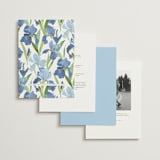"Irises" - Wedding Invitations in Lake by Everett Paper Goods - Back of Card Options