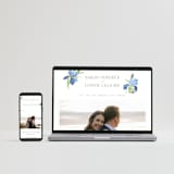 "Irises" - Wedding Invitations in Lake by Everett Paper Goods - FREE Wedding Website