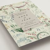 "Chinoiserie" - Wedding Invitations in Rosarium by Sumak Studio - Detail