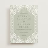 "Lace Trim" - Wedding Invitations in Sage by Kristen Smith - Front