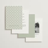 "Lace Trim" - Wedding Invitations in Sage by Kristen Smith - Back of Card Options