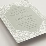 "Lace Trim" - Wedding Invitations in Sage by Kristen Smith - Detail