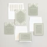 "Lace Trim" - Wedding Invitations in Sage by Kristen Smith - Invitation Suite