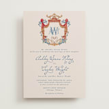"Swan Crest" - Wedding Invitations in Royal by Cass Loh - Front