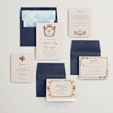 "Swan Crest" - Wedding Invitations in Royal by Cass Loh - Invitation Suite