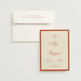"Borders" - Wedding Invitations in Cherry by Ani Somi - Invitation with Envelope
