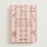 "Thompson" - Wedding Invitations in Rose by Jennifer Lew - Front