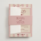 "Thompson" - Wedding Invitations in Rose by Jennifer Lew - Assembled with Belly Band