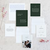 "A Dash of Delight" - Wedding Invitations in Pine Needle by Bramble Studio - Invitation Suite