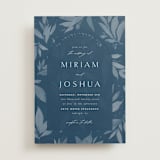 "Linen" - Wedding Invitations in Midnight by Ashley Rosenbaum - Front