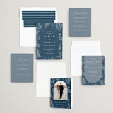 "Linen" - Wedding Invitations in Midnight by Ashley Rosenbaum - Invitation Suite