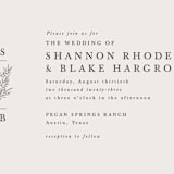 "Herb Garden" - Wedding Invitations in Taupe by Sarah Brown - Close-Up