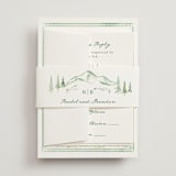 "Plain Air" - Wedding Invitations in Meadow by Petra Kern - Assembled with Belly Band