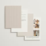 "Mirin" - Wedding Invitations in Linen by Kate Ahn - Back of Card Options