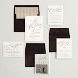"Mirin" - Customizable Wedding Invitations in Beige by Kate Ahn.