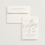 "Mirin" - Customizable Wedding Invitations in Beige by Kate Ahn.