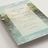 "Reflections" - Wedding Invitations in Lake by Lindsay Megahed - Detail