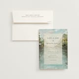 "Reflections" - Wedding Invitations in Lake by Lindsay Megahed - Invitation with Envelope