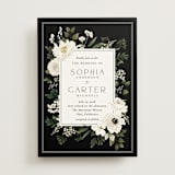 "Botanical Love" - Wedding Invitations in Black Tie by Susan Moyal - Front