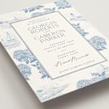 "Coastal Toile" - Wedding Invitations in Sea by Jenna Holcomb - Detail