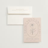 "Flora Arch" - Wedding Invitations in Blush by Baumbirdy - Invitation with Envelope
