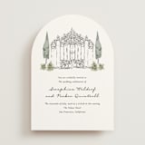 "Hand illustrated Garden Gate" - Wedding Invitations in Forest by Jackie Crawford - Front