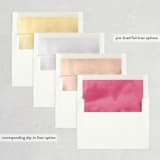 "Peeking Florals" - Wedding Invitations in Fuchsia by Lori Wemple - Envelope Liner Options