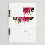"Peeking Florals" - Wedding Invitations in Fuchsia by Lori Wemple - Assembled