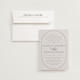"Capsule" - Wedding Invitations in Stone by Everett Paper Goods - Invitation with Envelope