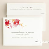 "Stately Florals" - Wedding Invitations in Poppy by Lori Wemple - FREE Recipient Addressing