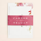 "Stately Florals" - Wedding Invitations in Poppy by Lori Wemple - Assembled