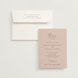 "Delicate monogram" - Wedding Invitations in Blush by Lucrecia Caporale - Invitation with Envelope