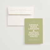 "Sienna" - Wedding Invitations in Lime by Ellen Schlegelmilch - Invitation with Envelope