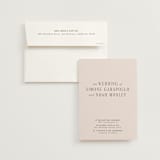 "Fero" - Wedding Invitations in Blush by Pati Cascino - Invitation with Envelope