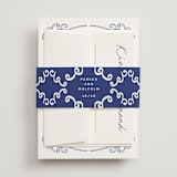 "Santorini" - Wedding Invitations in Cerulean by Zani van Zyl - Assembled with Belly Band
