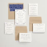 "Santorini" - Wedding Invitations in Cerulean by Zani van Zyl - Invitation Suite