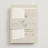 "Old Fashioned" - Wedding Invitations in Night by Ani Somi - Assembled with Belly Band