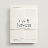 "Modern Space" - Wedding Invitations in Cloud by Ashlee Townsend - Assembled with Belly Band
