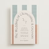 "Trois" - Wedding Invitations in Almond by Blustery August - Front