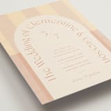 "Trois" - Wedding Invitations in Sorbet by Blustery August - Detail