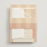 "Trois" - Wedding Invitations in Sorbet by Blustery August - Assembled with Belly Band